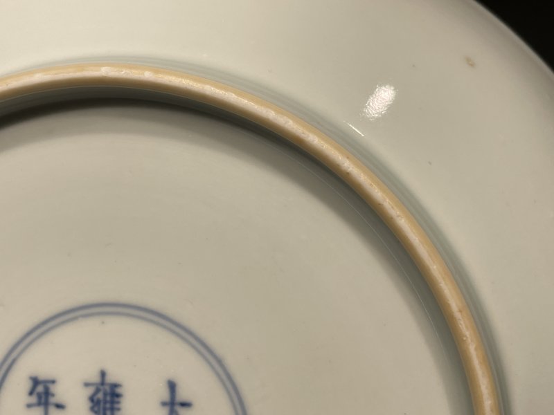 清雍正 粉彩没骨一路连科图盘 - 图9