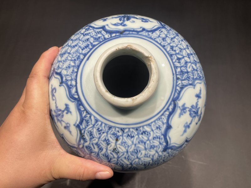 明正统 青花孔雀纹梅瓶 - 图9