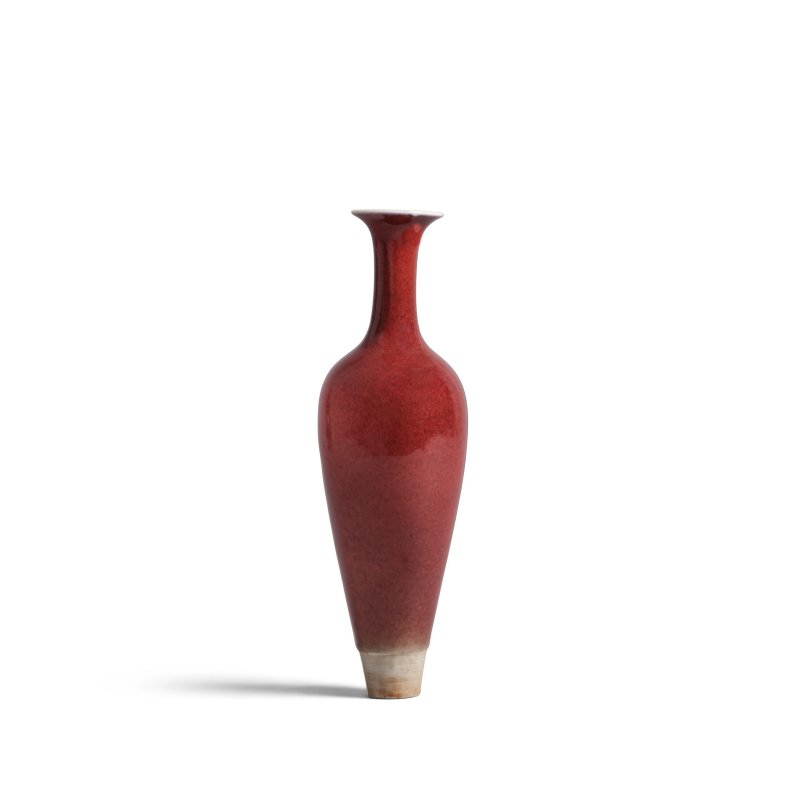 民國 豇豆紅釉柳葉瓶 | A PEACHBLOOM-GLAZED 'WILLOW-LEAF' VASE - 图3