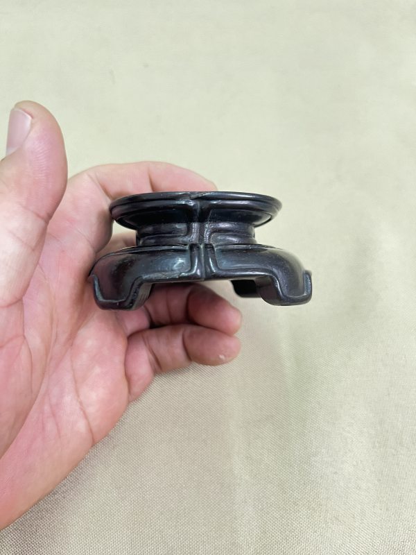 紫檀绳纹圆形器座 - 图3