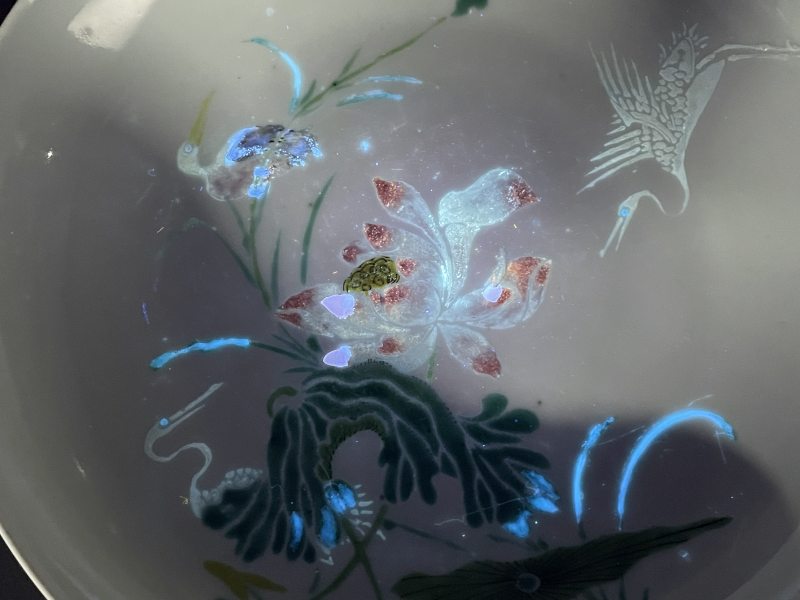 清雍正 粉彩没骨一路连科图盘 - 图11