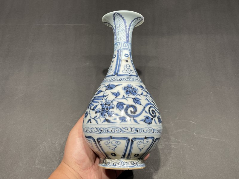 元 青花凤纹玉壶春瓶 - 图5