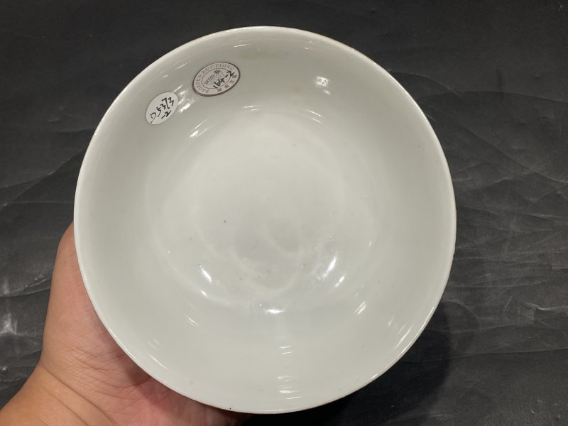 民国 仿珐琅彩三多纹碗一对 - 图11