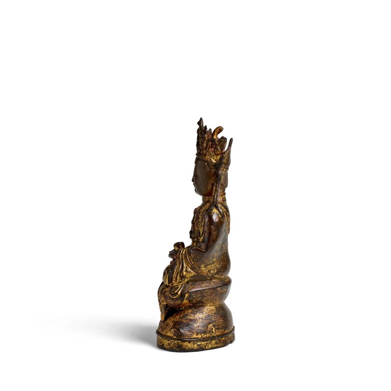 明 鎏金銅觀音坐像 | A GILT-BRONZE FIGURE OF SEATED BODHISATTVA - 图3