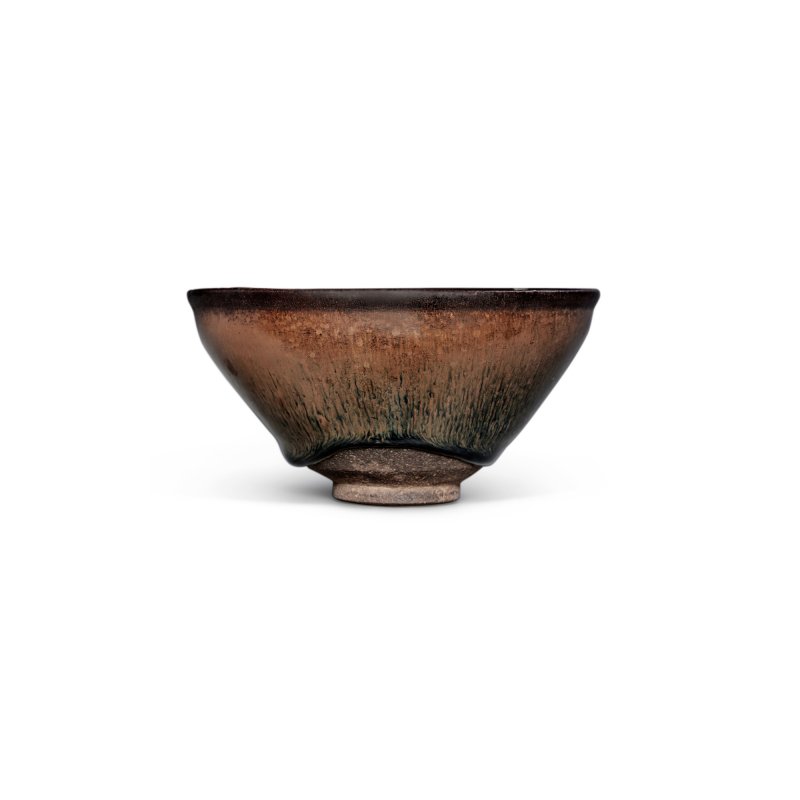 南宋 建窰黑釉兔毫紋茶盞 - 图2
