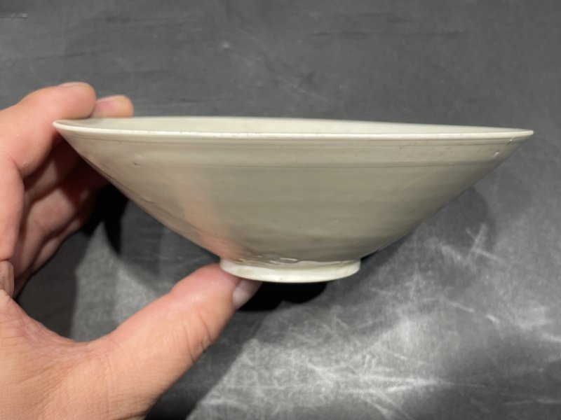 明 定窑斗笠盏 - 图2