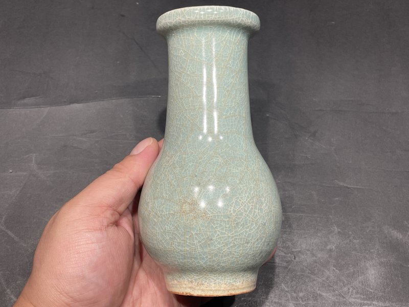明 龙泉官粉青釉箸瓶（溪口窑） - 图4