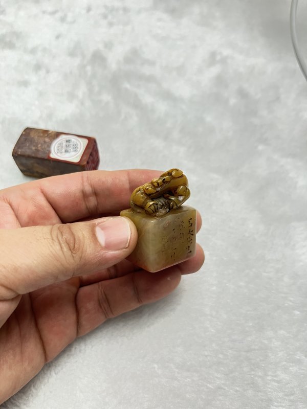 龙、瓜果钮石印章一组 - 图6