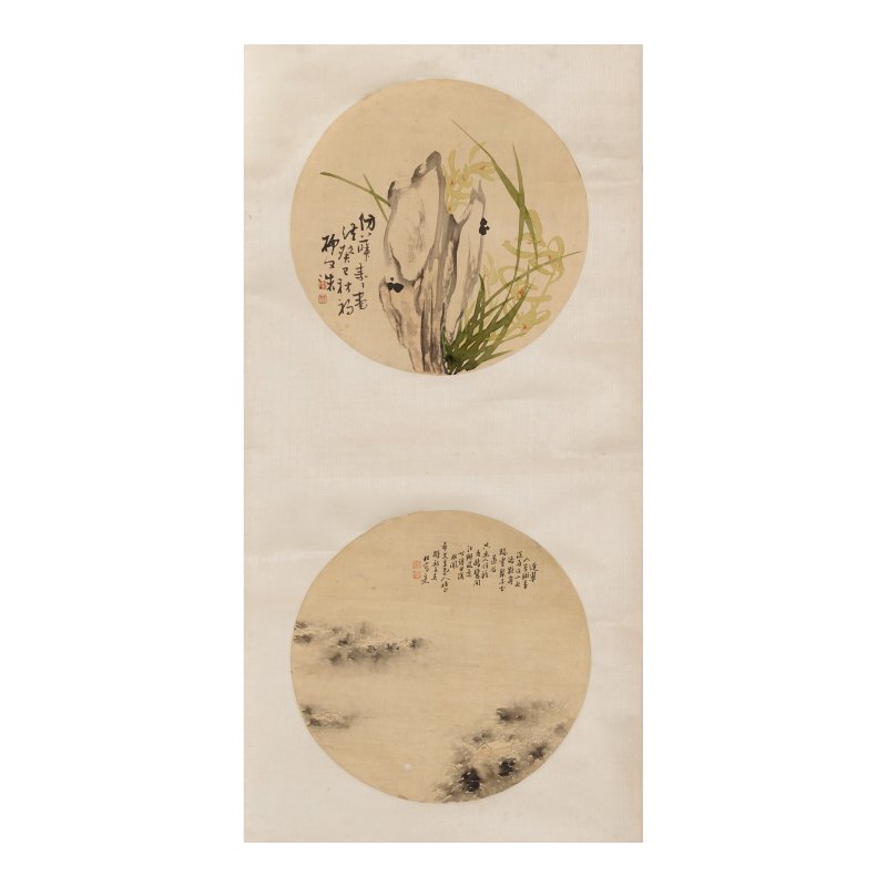（款）居巢（1811-1865）/俞廉三（1841-1912）等晚清八家 花鳥團扇面八幀 立軸四聯屏 | VARIOUS LATE-QING ARTISTS - 图9