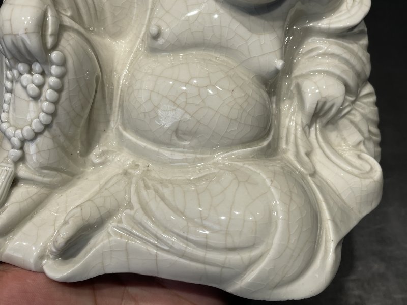 十八世纪 德化窑弥勒佛塑像（带老座） - 图12