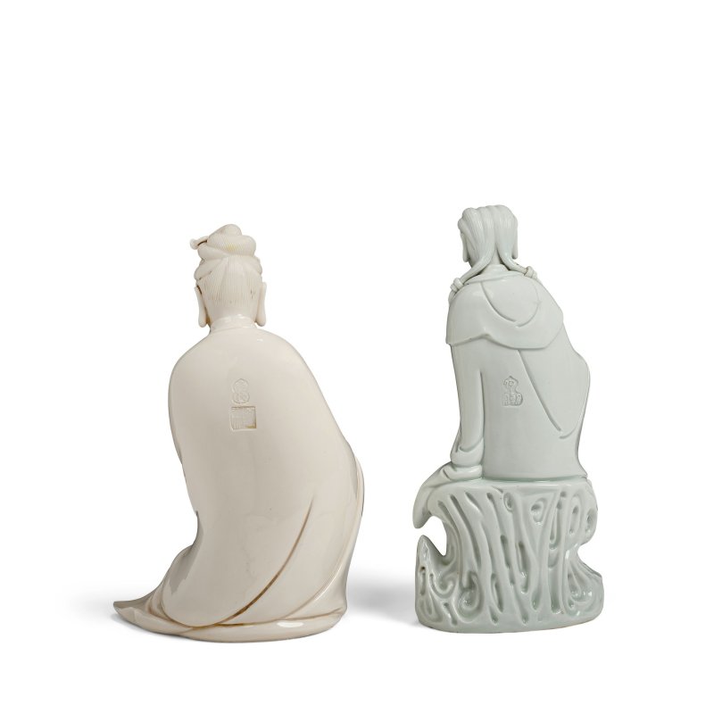 二十世紀 德化觀音坐像兩件 | TWO DEHUA FIGURES OF SEATED GUANYIN - 图2