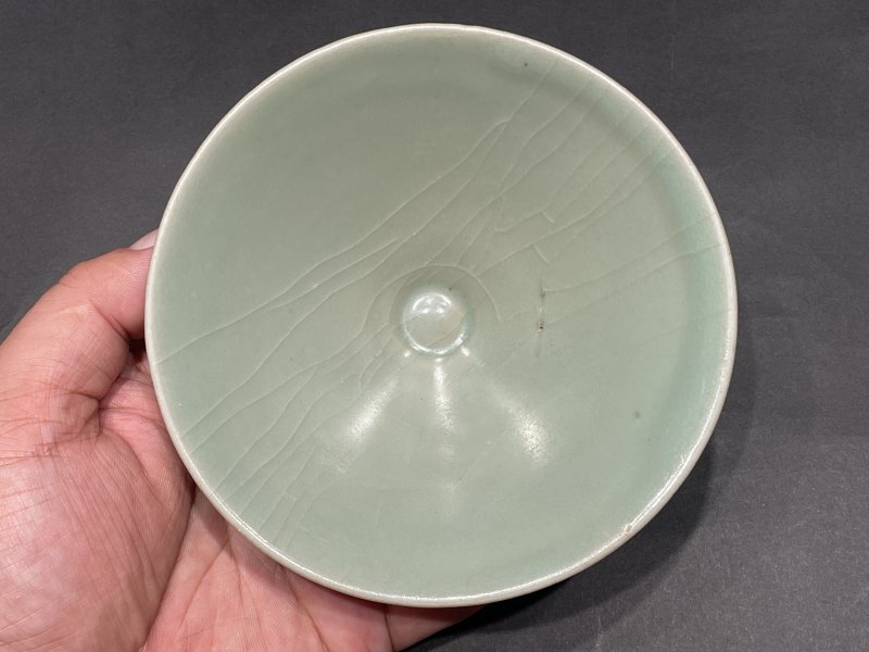 明 龙泉粉青釉斗笠盏 - 图6