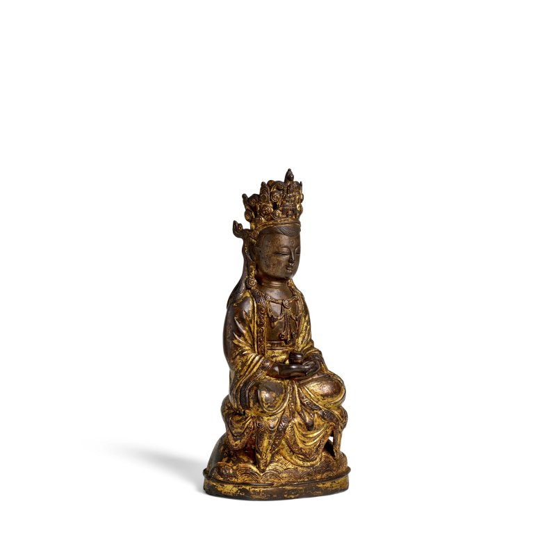 明 鎏金銅觀音坐像 | A GILT-BRONZE FIGURE OF SEATED BODHISATTVA - 图4