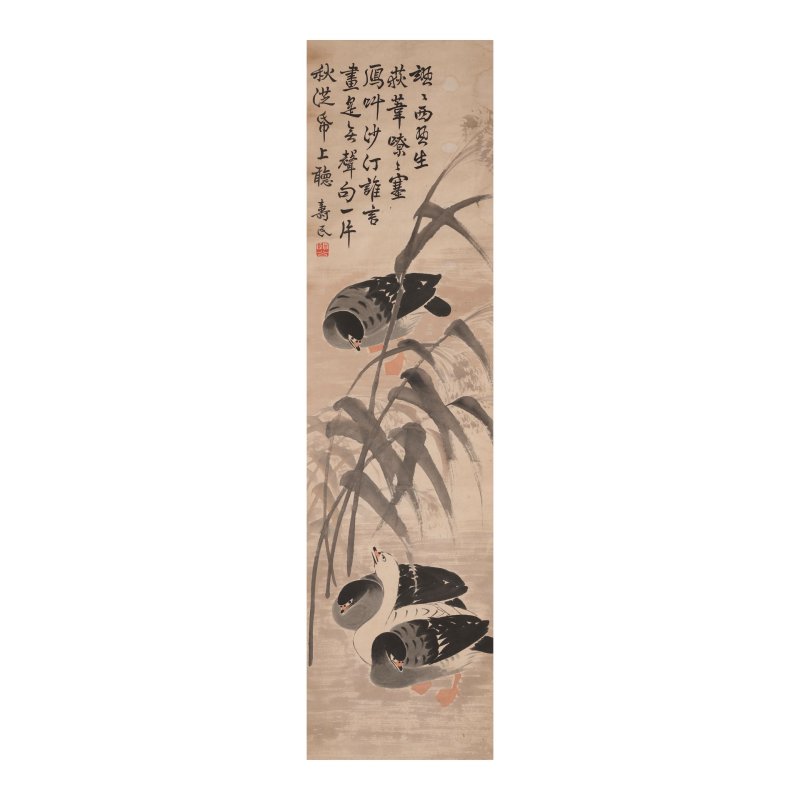 （傳）邊壽民（1684-1752） 蘆雁 淺設色紙本 立軸兩幀 | ATTRIBUTED TO BIAN SHOUMIN (1684-1752)/AFTER YUN BING - 图2