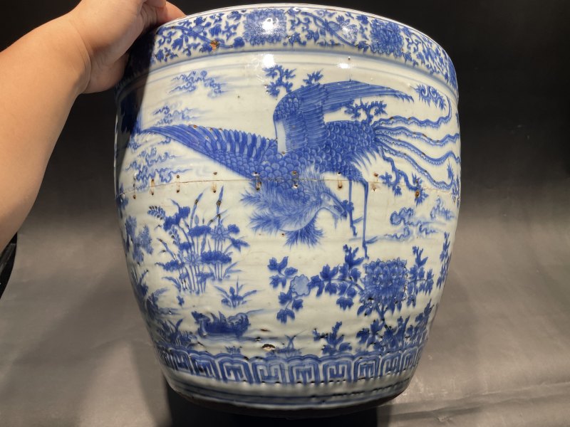 明嘉靖 青花五伦图大缸 - 图6