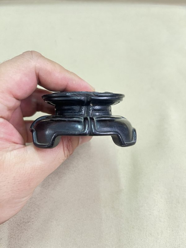紫檀绳纹圆形器座 - 图5