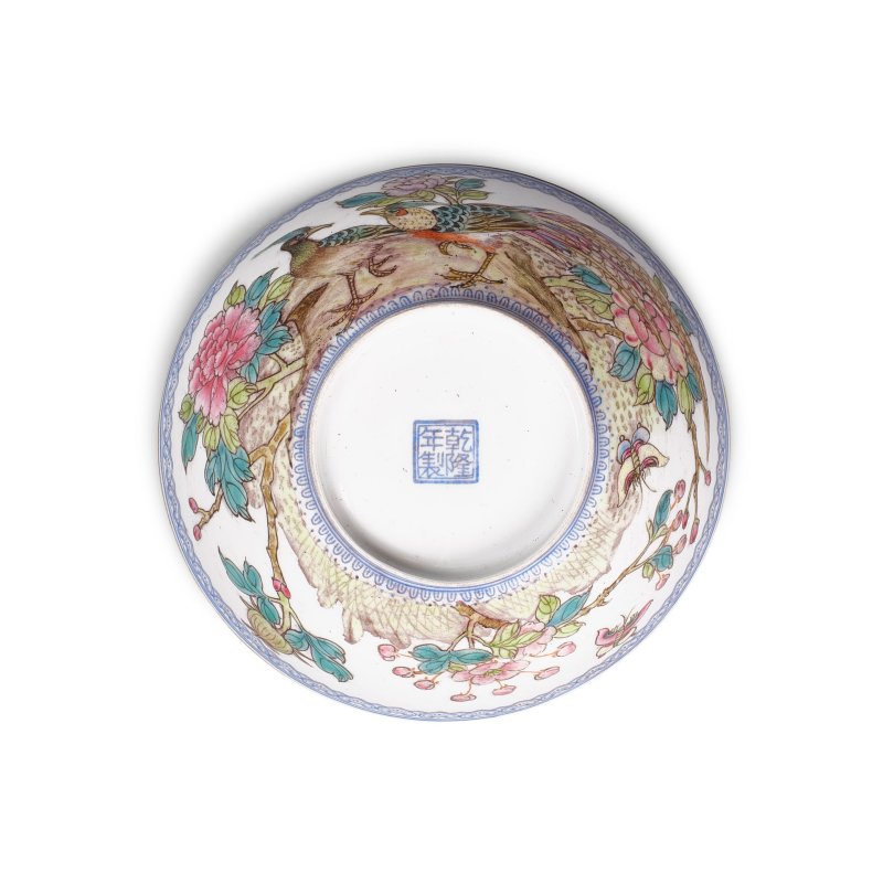 二十世紀 粉彩薄胎花鳥紋盌 | A FAMILLE-ROSE 'EGG-SHELL' BOWL - 图4