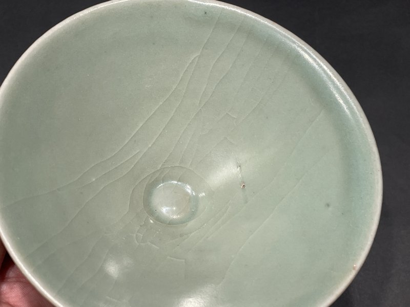 明 龙泉粉青釉斗笠盏 - 图7