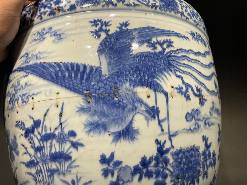明嘉靖 青花五伦图大缸 - 图7