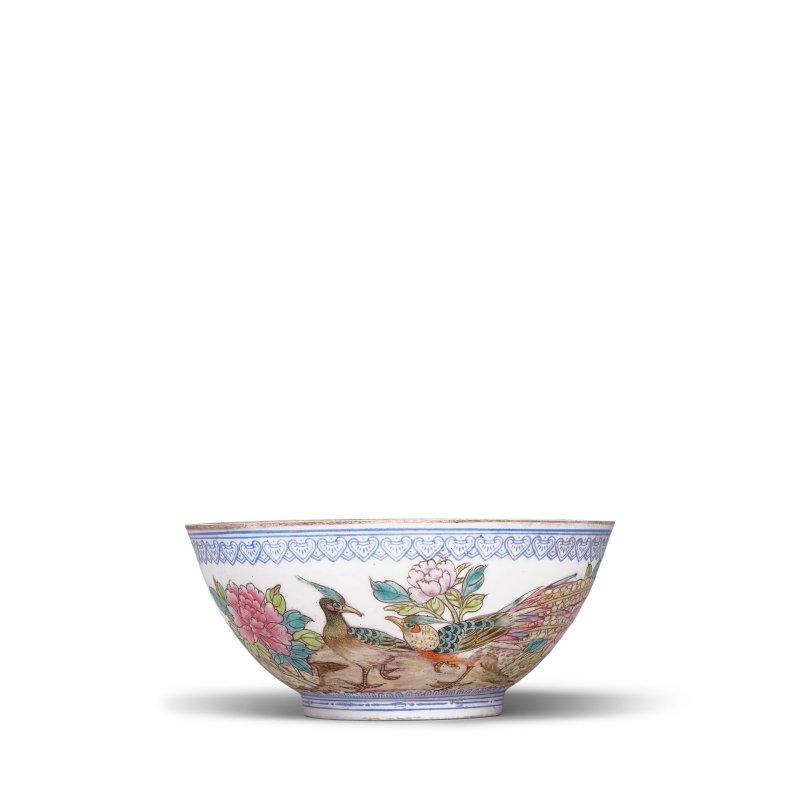 二十世紀 粉彩薄胎花鳥紋盌 | A FAMILLE-ROSE 'EGG-SHELL' BOWL - 图5