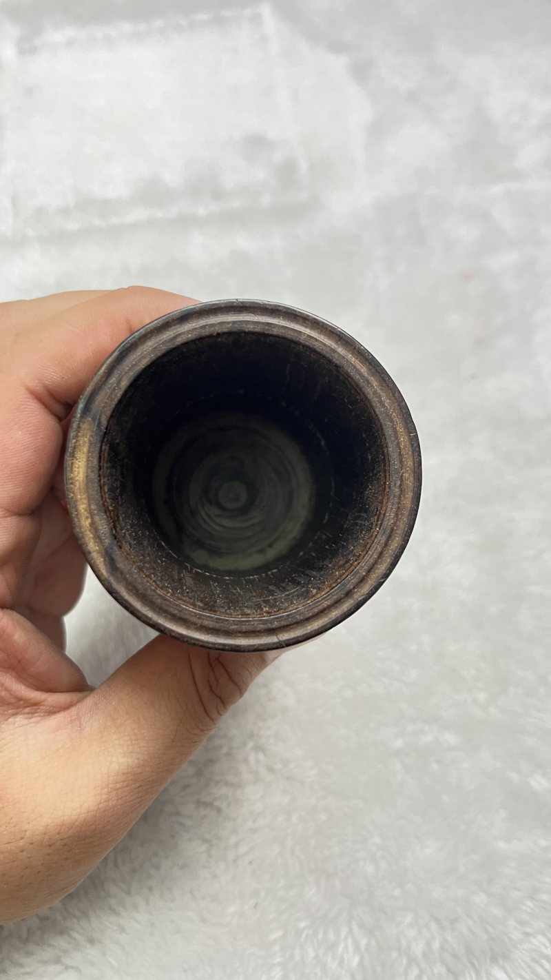 黄花梨玄纹束腰形香筒 - 图5