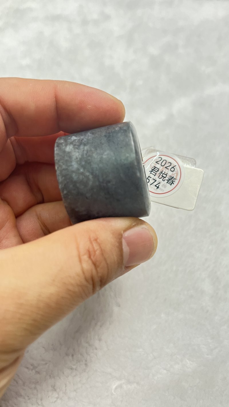 和田青花玉扳指 - 图6