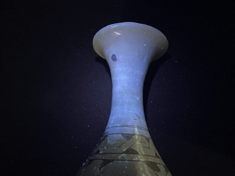 明 刻花山西玉壶春白底刻 - 图12