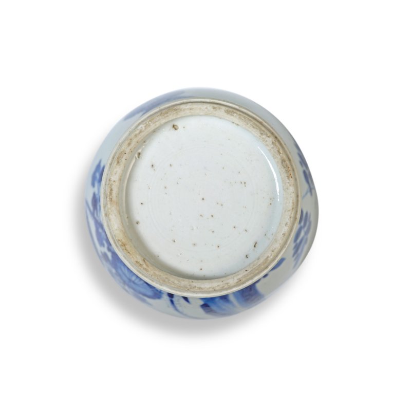 清康熙 青花花蝶圖瓶 - 图6