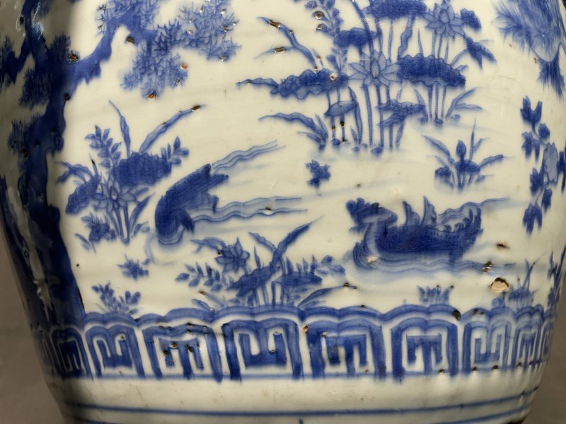 明嘉靖 青花五伦图大缸 - 图8