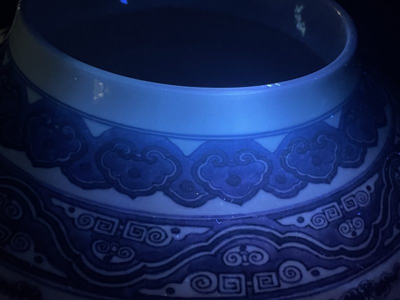 清光绪 青花缠枝莲纹大罐（带盖） - 图22