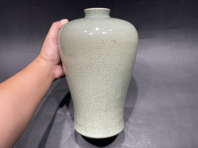 清康熙 仿河南青瓷梅瓶 - 图2