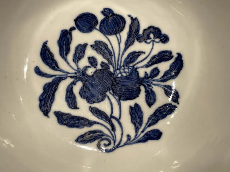 清康熙 仿宣窑青花折枝花纹纹碗 - 图10
