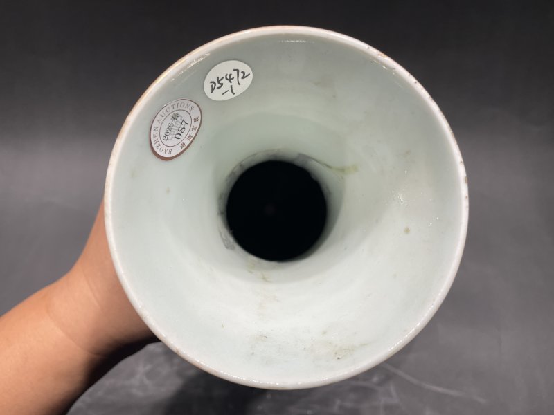 清光绪 粉彩福寿纹赏瓶一对 - 图20