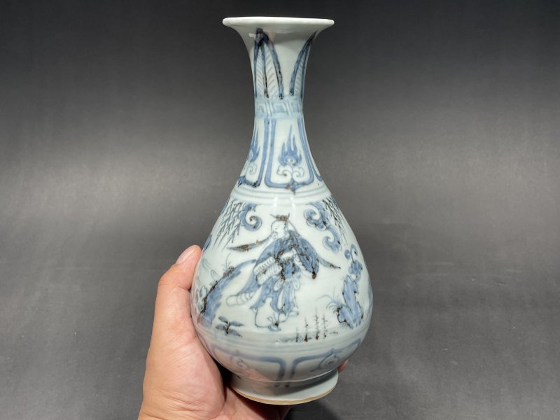 元 青花八仙人物玉壶春瓶 - 图4