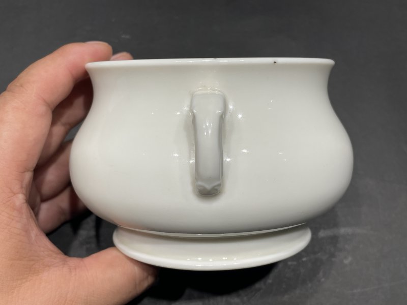 明晚期 德化丁水奇珍款夔龙耳簋式炉 - 图5