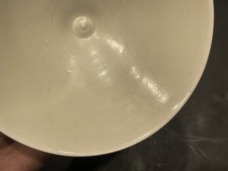 明 定窑斗笠盏 - 图8