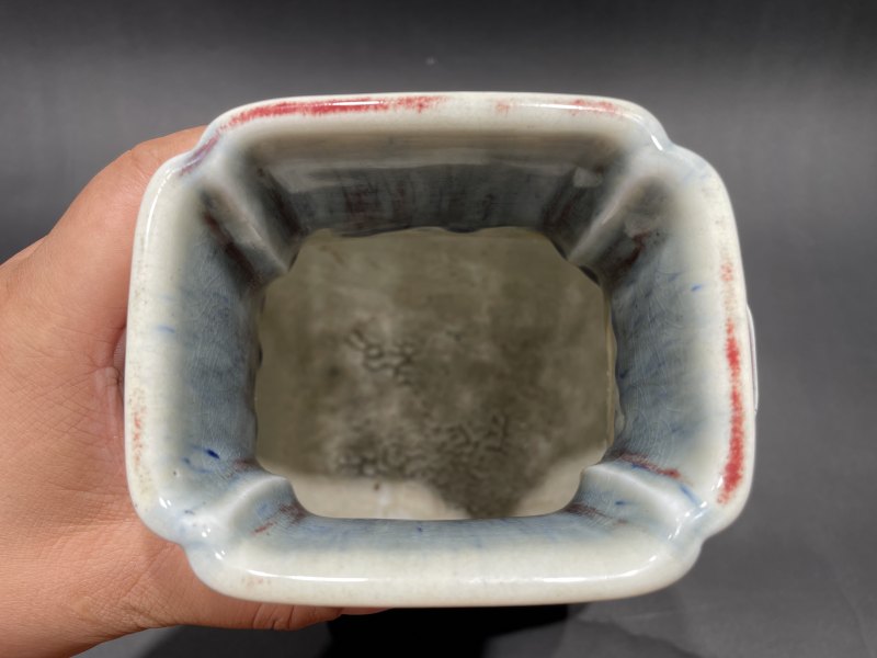 清光绪 窑变釉穿带杏圆瓶 - 图9