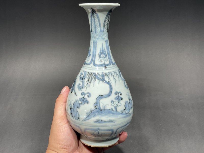 元 青花八仙人物玉壶春瓶 - 图5