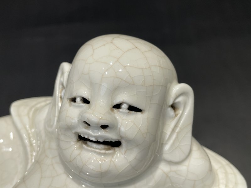 十八世纪 德化窑弥勒佛塑像（带老座） - 图7