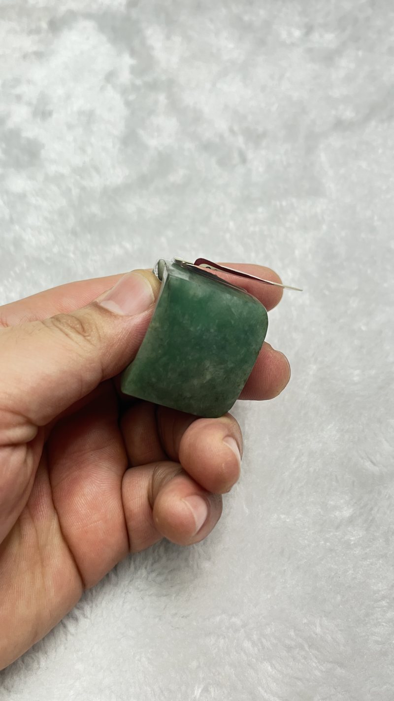 翡翠素面马鞍扳指 - 图5