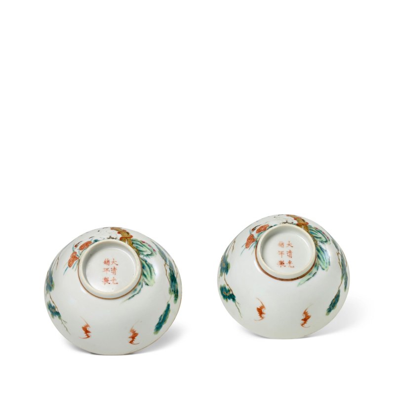 清光緒 粉彩松鶴延年紋碗一對 | A PAIR OF FAMILLE-ROSE 'LONGEVITY' BOWLS - 图7