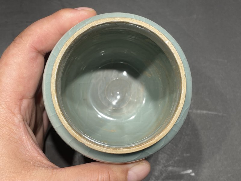 明 龙泉窑青釉象钮盖罐 - 图12