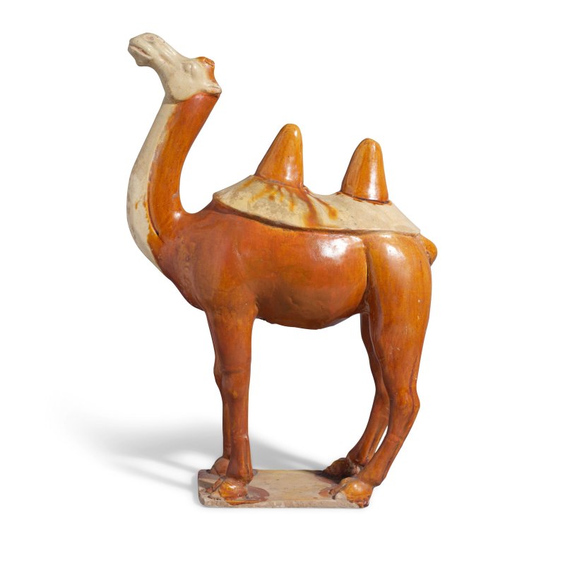 唐 黃釉駱駝 | A CHESTNUT-GLAZED POTTERY CAMEL