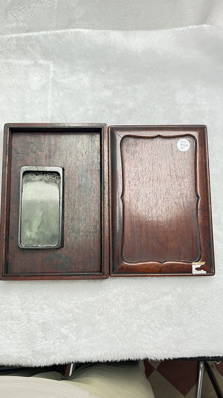 素面手石砚（附原装木盒） - 图2