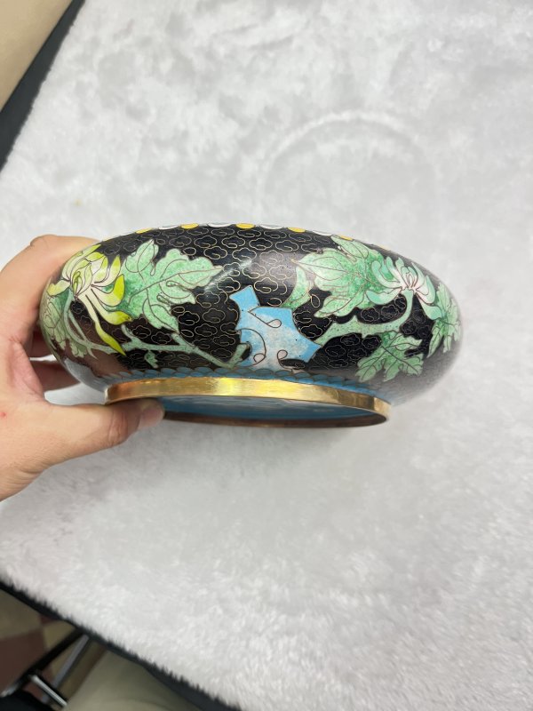 景泰蓝花卉纹洗一组 - 图10