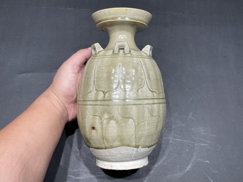 明 象州窑六系盘口壶（刻莲瓣） - 图3