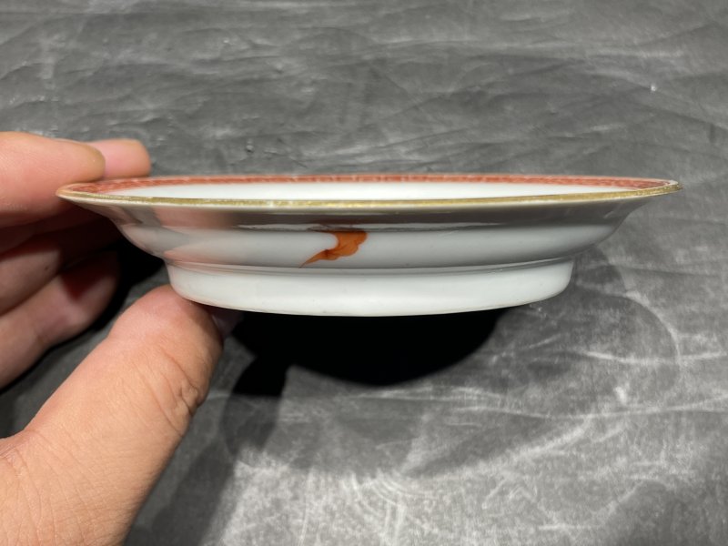 清乾隆 粉彩暗八仙纹盏托一对 - 图11