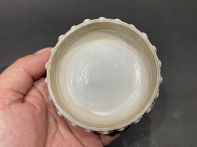 清康熙 青釉贴如意头纹茶叶罐 - 图8