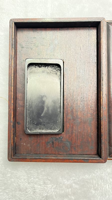 素面手石砚（附原装木盒） - 图3
