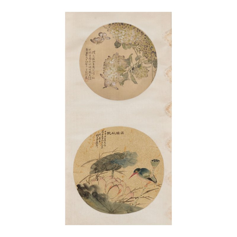 （款）居巢（1811-1865）/俞廉三（1841-1912）等晚清八家 花鳥團扇面八幀 立軸四聯屏 | VARIOUS LATE-QING ARTISTS - 图10